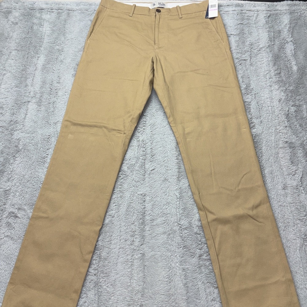Original Penguin Munsingwear Mens 32x32 Pants Chino Khaki Stretch Flat Front NWT